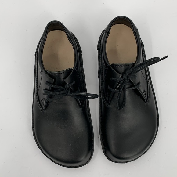 Birkenstock Memphis black leather loafer shoe oxford tie Germany women new 37 6 - Picture 2 of 7